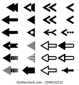 Arrow icon collection. Arrow vector set design. Set of info graphic vector arrows.