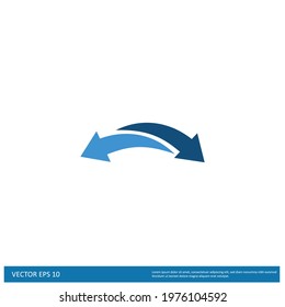 arrow icon company logo template simple design element