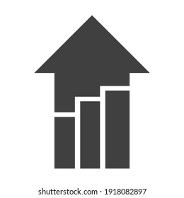 Icono de flecha arriba Concepto símbolo creativo gráfico abstracto de vector minimalista