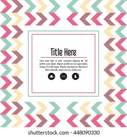 arrow icon. Cover background. Vector graphic