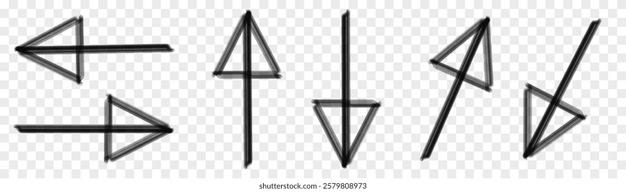 Arrow icon cursor black vector 
