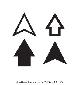 icono de flecha, cursor, línea de flecha, dirección
