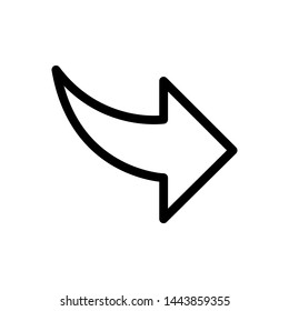 Arrow icon, cursor vector modern simple illustration.