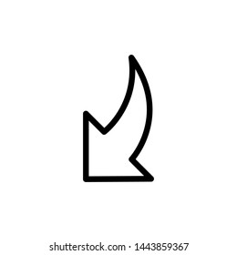 Arrow icon, cursor vector modern simple illustration.