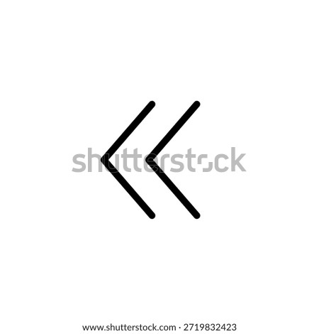Arrow icon, curved, chevron, double