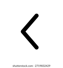 Arrow icon, curved, thick, chevron