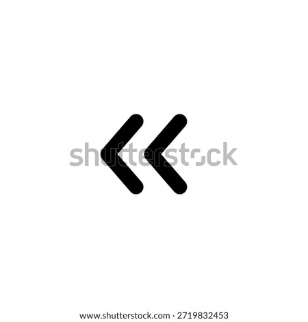 Arrow icon, curved, thick, chevron, double