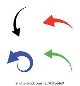 arrow icon design art set 4 vector
