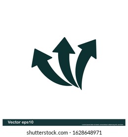 Arrow icon design element company logo template