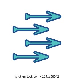 diseño de icono de flecha, colección de iconos de estilo plano