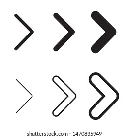 Arrow icon design. Navigation sign icon. Arrow icon set. Vector illustration
