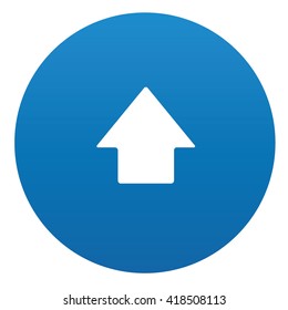 Arrow icon design on blue background,vector