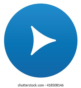 Arrow icon design on blue background,vector