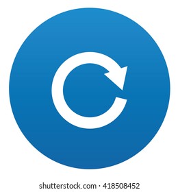 Arrow icon design on blue background,vector