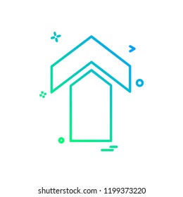 Up arrow icon design vector