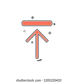 Up arrow icon design vector