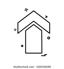 Up arrow icon design vector