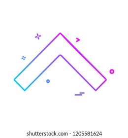 Up Arrow icon design vector