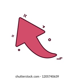 Up arrow icon design vector