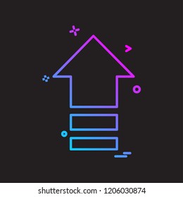 Up arrow icon design vector