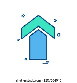 Up arrow icon design vector