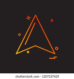 Up arrow icon design vector