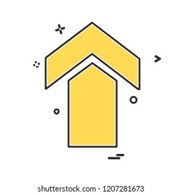 Up arrow icon design vector