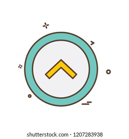 Up Arrow icon design vector