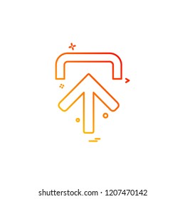Up arrow icon design vector