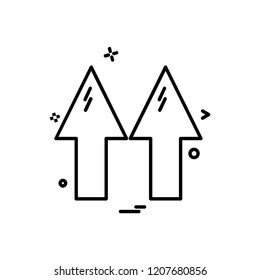 Up arrow icon design vector
