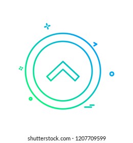 Up Arrow icon design vector