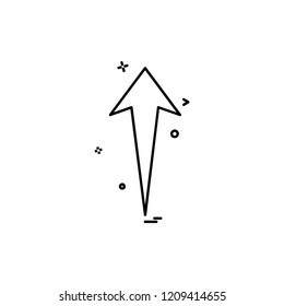 Up arrow icon design vector