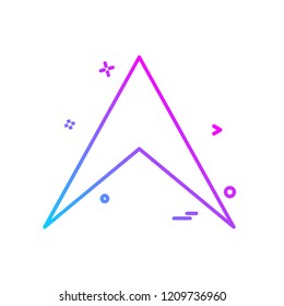 Up arrow icon design vector