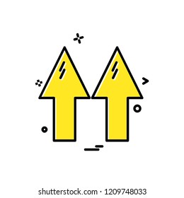 Up arrow icon design vector