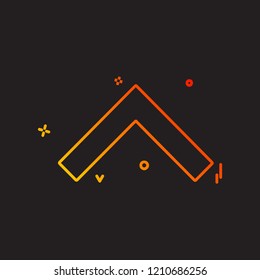 Up Arrow icon design vector