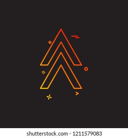 Up arrow icon design vector