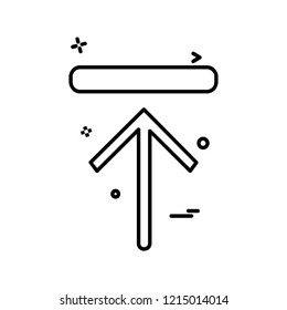 Up arrow icon design vector
