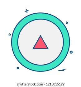 Up Arrow icon design vector