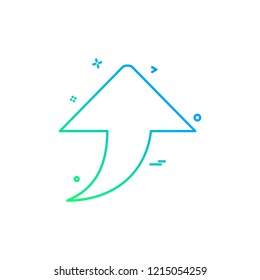 Up arrow icon design vector
