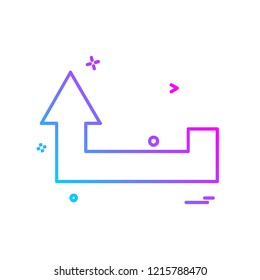 Up arrow icon design vector