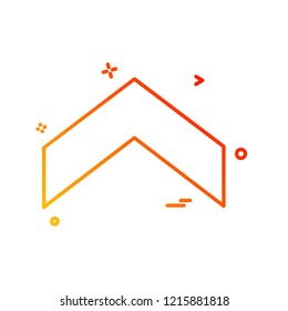 Up arrow icon design vector