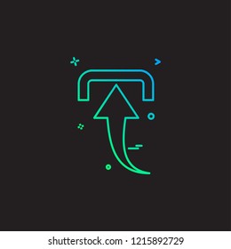 Up arrow icon design vector