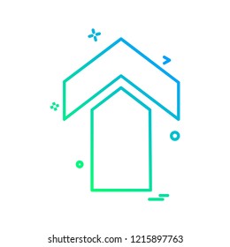 Up arrow icon design vector