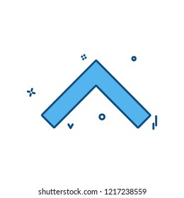 Up Arrow icon design vector