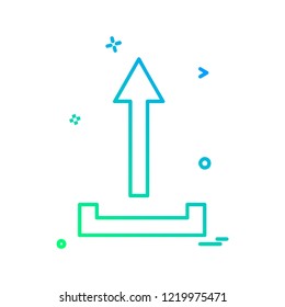 Up arrow icon design vector