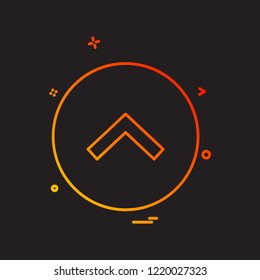 Up Arrow icon design vector