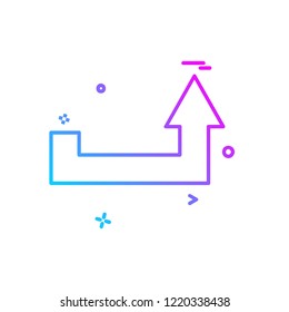 Up arrow icon design vector