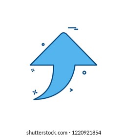 Up arrow icon design vector
