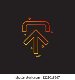 Up arrow icon design vector