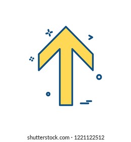 Up arrow icon design vector